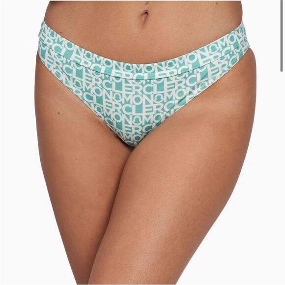 Moncler Monogram Logo 2-Piece Bikini Set Size Small NWT Green Multi $520 - Picture 8 of 12